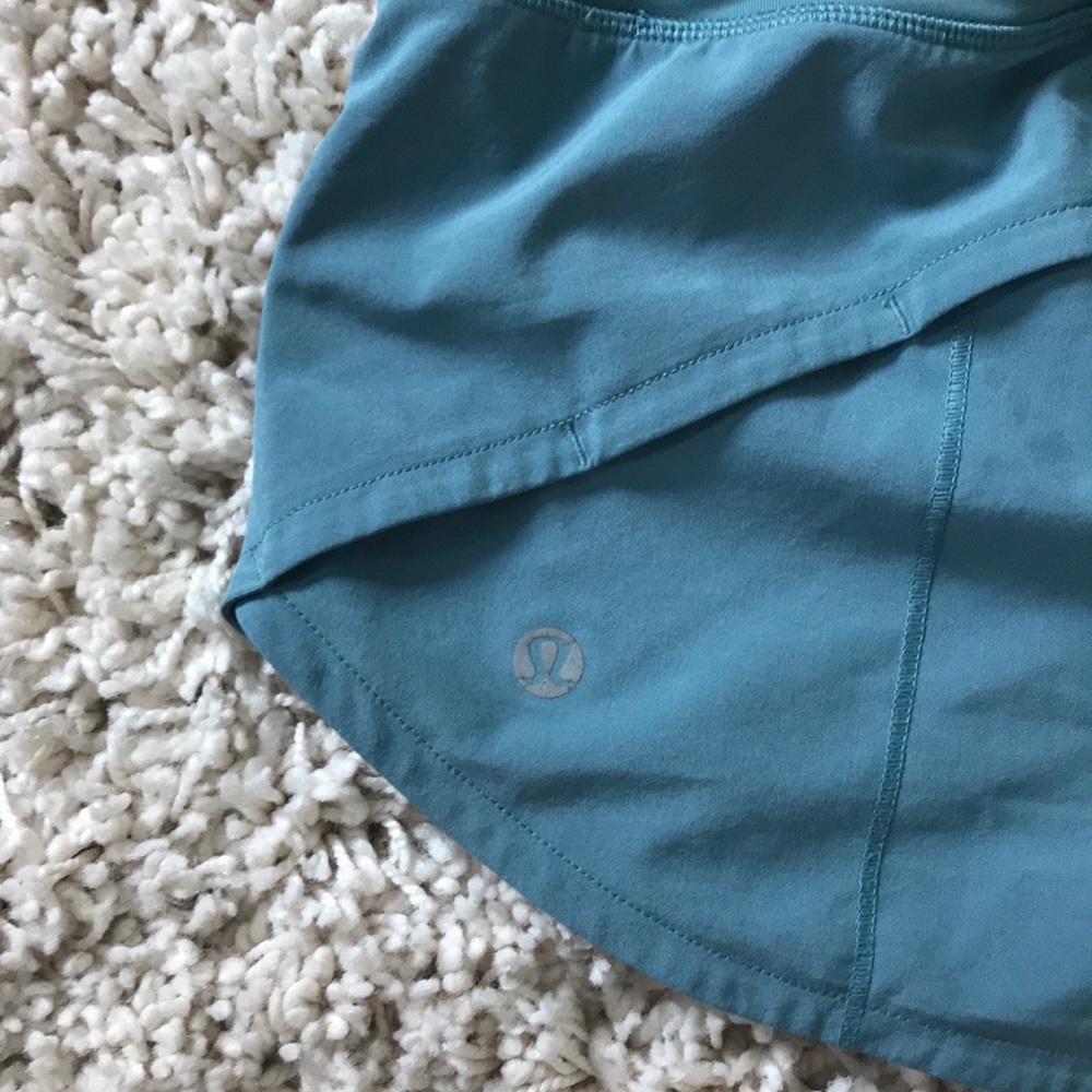Teal Lululemon Speed Up Shorts 2.5" - Picture 3 of 4
